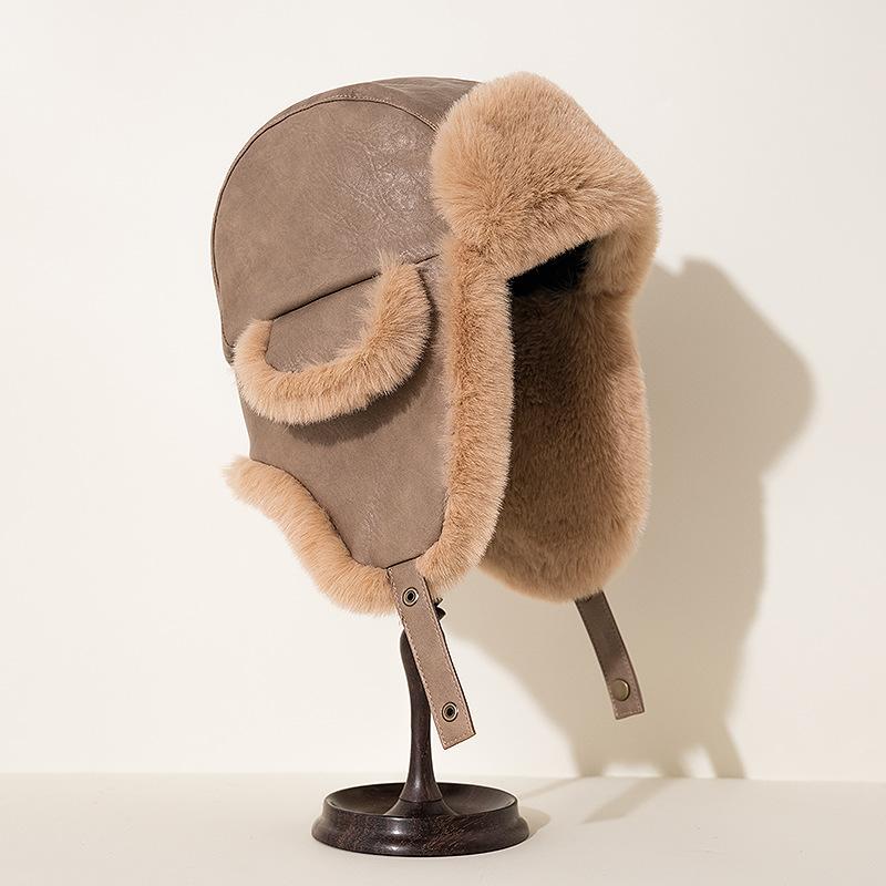 Thunderbolt Hat Men and Women Winter Padded Thickened Ear Protection Cap Cycling Outdoor Ski Ins Warm Cold Cotton Cap