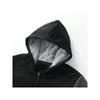 Men's fleece jacket; autumn and winter thickened warm color matching jacket; zipper hooded sweatshirt.