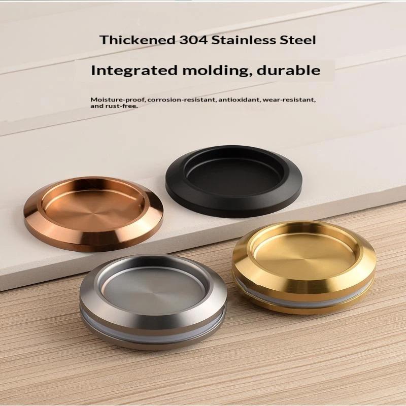 Multifunctional Stainless Steel Invisible Door Handle Concealed Sliding Cupboard Handles Embedded Furniture Handles Glass Doors