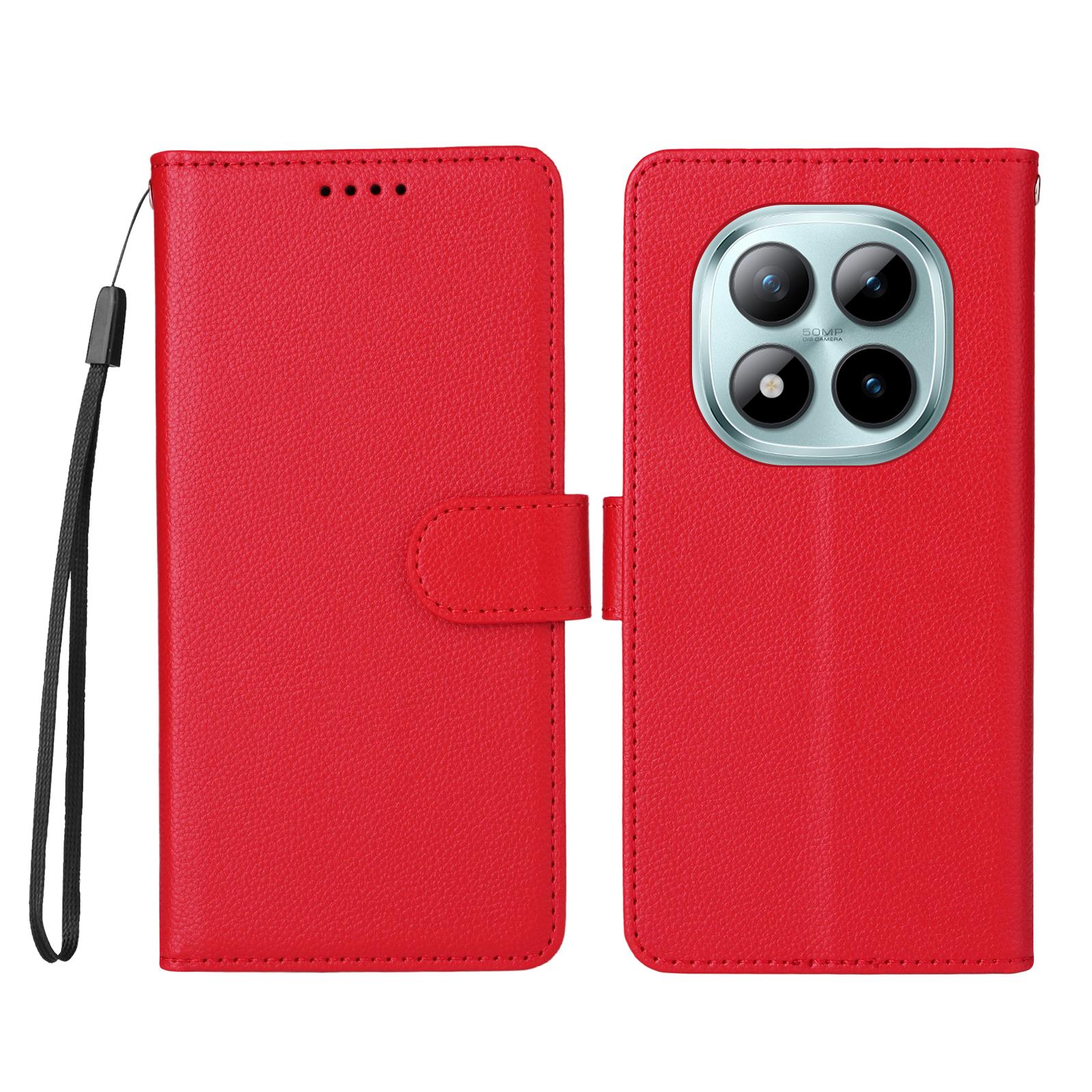 

For Xiaomi Poco M8 Pro 5G/Redmi Note 15 Pro+ 5G (Global) Case RFID Blocking 3 Card Slots PU Leather Phone Cover with Wrist Strap