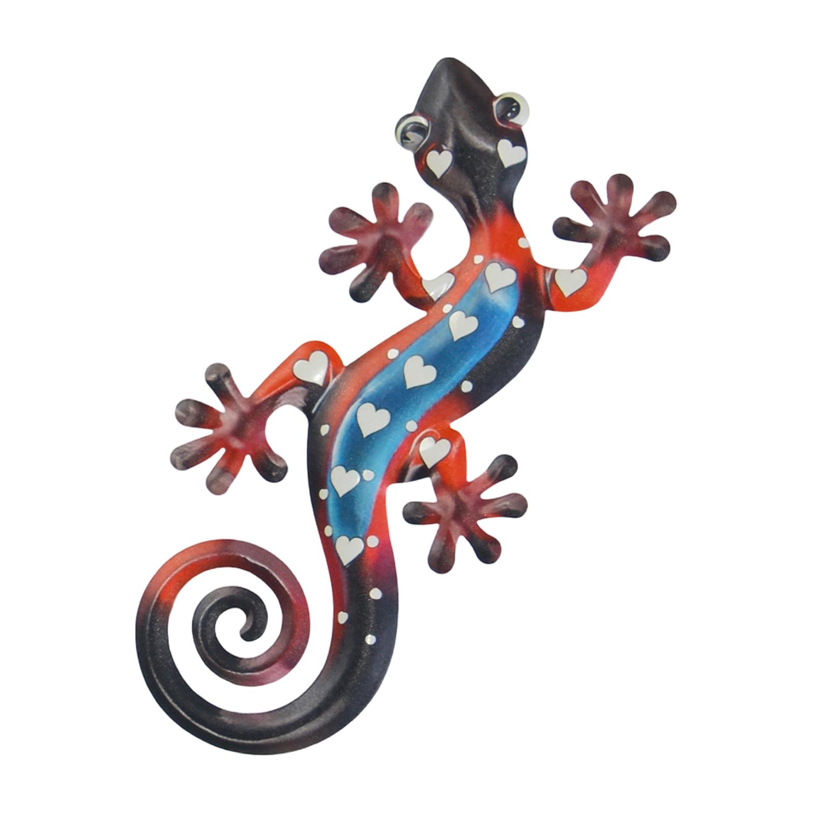 

Iron Gecko Wall Sculpture Modern Aesthetic Wall Decor for House Living Room Bedroom Garden чорний