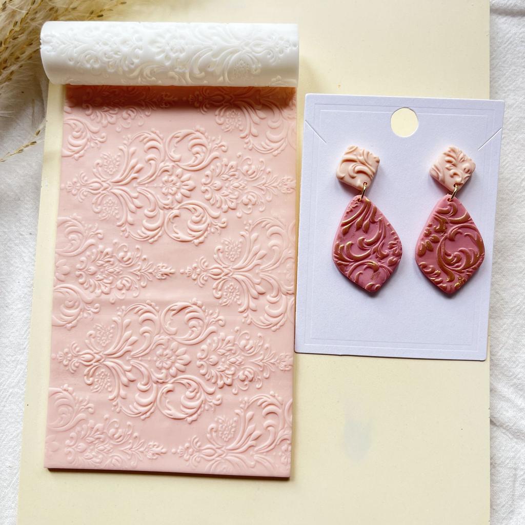DIY Polymer Clay Texture Roller, Roller for Polymer Clay Earrings Jewelry, Embossing Pottery Texture Rollers for Jewelry Making