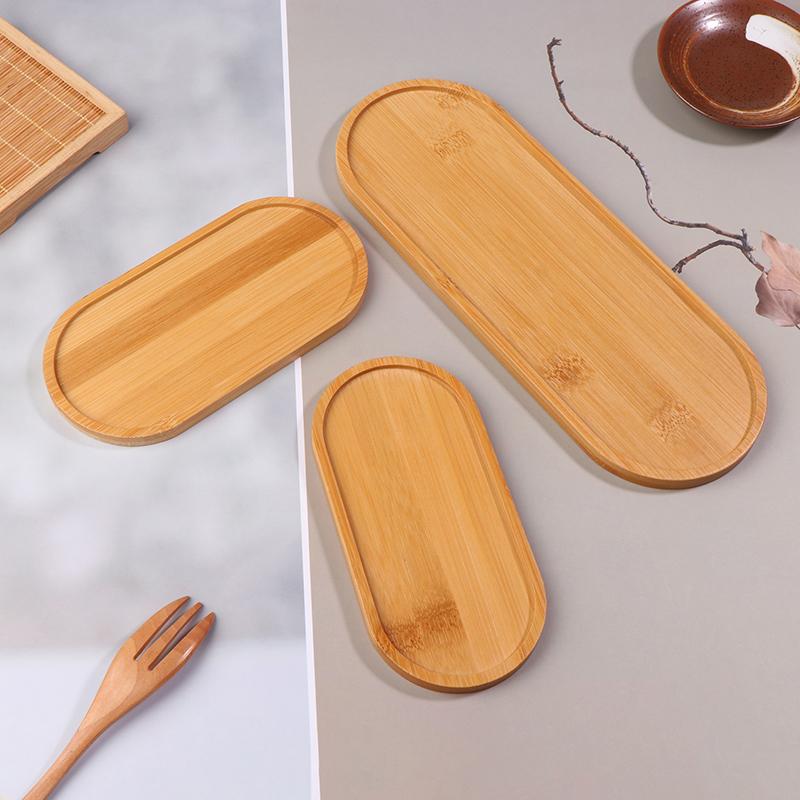 Multi Bamboo Tray Wood Saucer Flower Pot Tray Cup Pad Coaster Plate For Kitchen Decorative Plate Creative Coaster Coffee Cup Mat