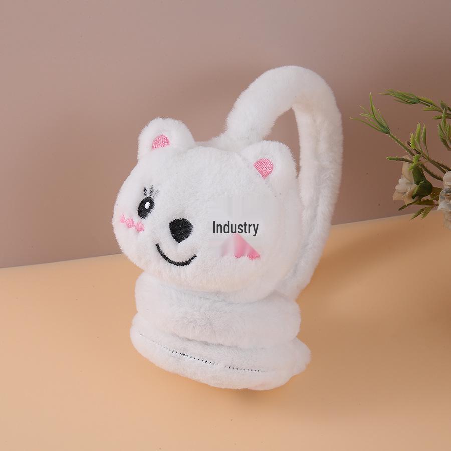 Plush Warm Cartoon Earmuffs with Kitten and Rabbit Ears