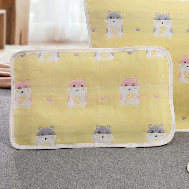 Newborn Baby Cotton Jacquard Gauze Pillowcase, Six-Layer 30*50 cm