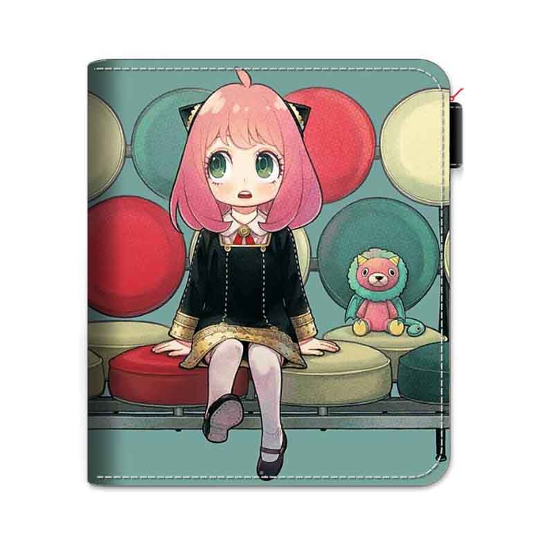 

Кошелек для монет в стиле аниме Loid Anya Forger Yor PU с коротким складным карманом на молнии внутри