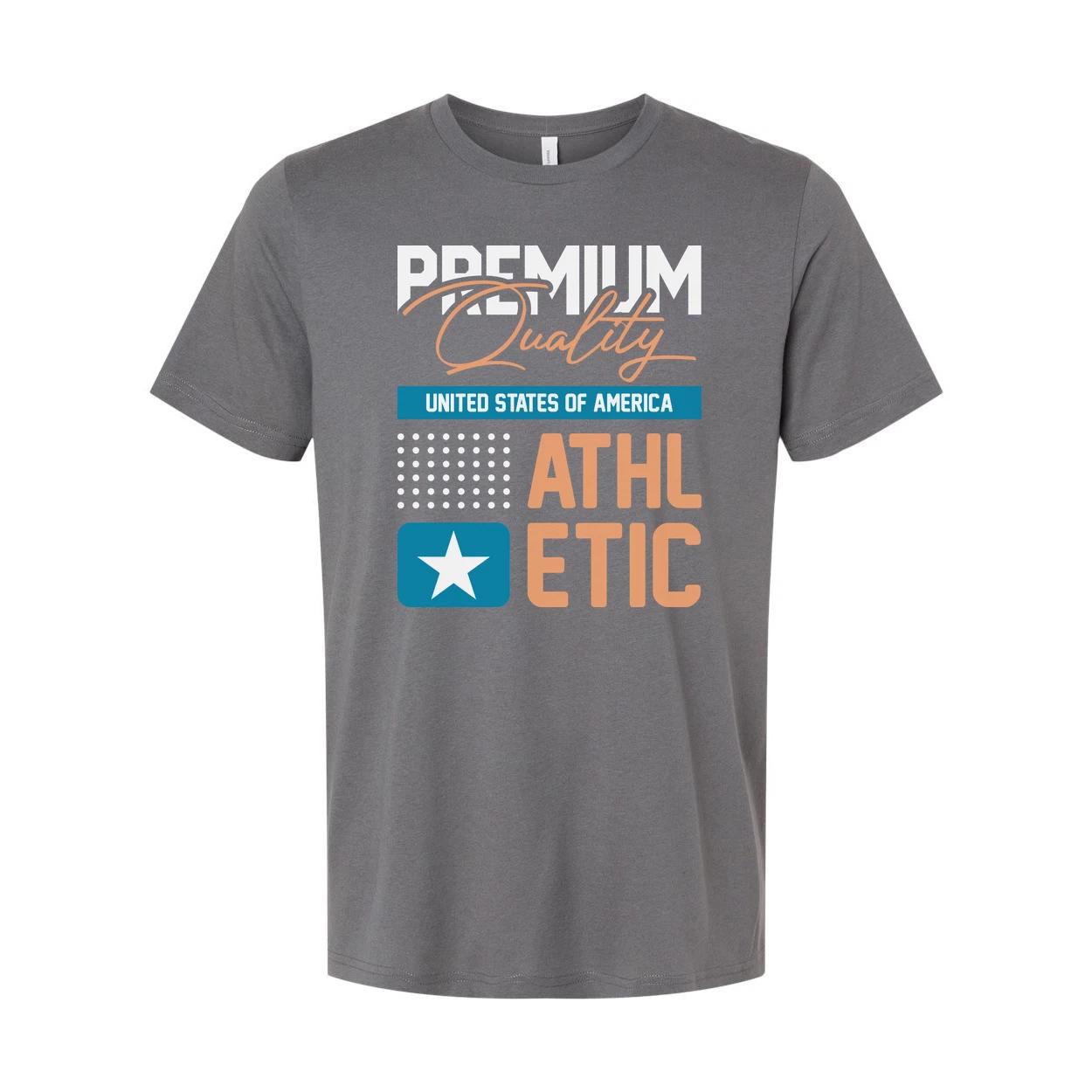 Premium Quality Unisex Athletic T Shirt United States Of America With Star Desig M