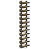 Wall Mounted Wine Rack for 12 Bottles 2 Pcs Black Iron