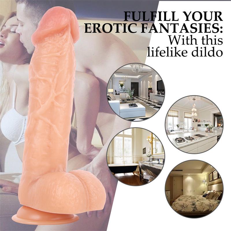 Realistic Dildo Penis with Suction Cup Sex Toys for Woman Female Masturbation