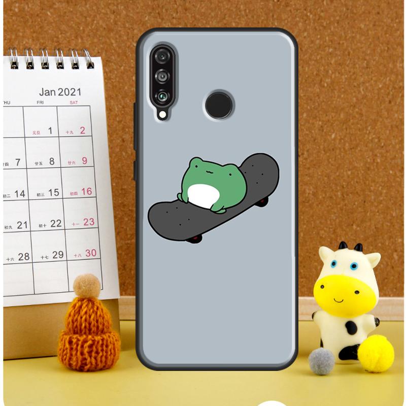 Frog Skateboard Cute Kawaii For Huawei Nova Y72 Y70 Y91 Y90 Y60 Y61 Y73 3i 7i 8i 11i 12i 9 10 SE P20 P30 P40 Lite Case