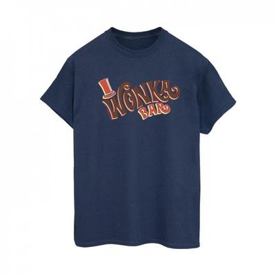 Willy Wonka Womens/Ladies Bar Logo Cotton Boyfriend T-Shirt