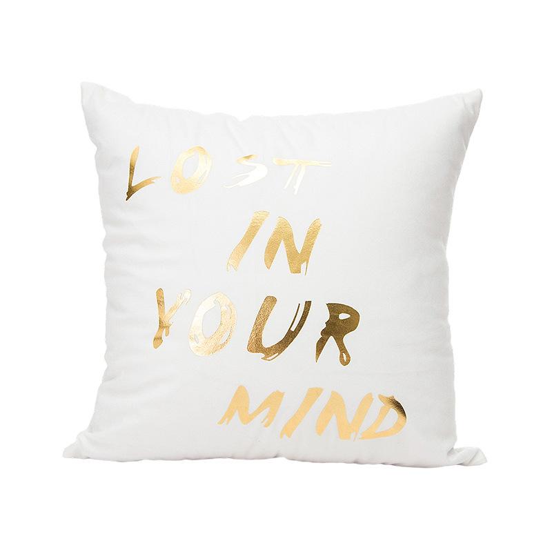 New Summer Hot Stamping Pillowcase Soft and Comfortable Sofa Decoration Home Fashion Pillowcase