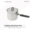 Small Aluminum Folding Anodized Milk Pot Outdoor Mountain Camping Portable Barbecue Boiling Water Brewing Tea Coffee Cookware