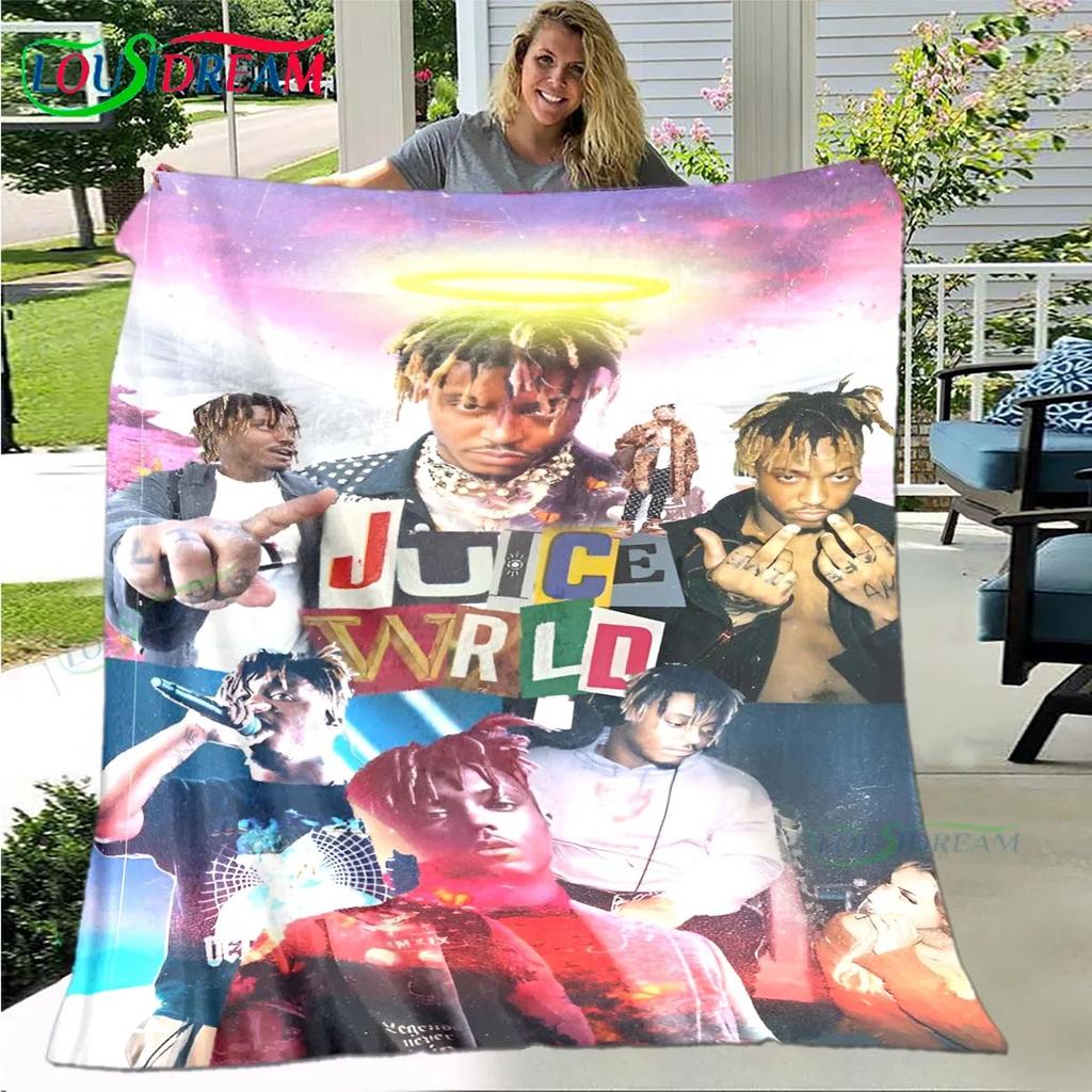 Mode Hip-Hop-Sänger J-Juice WRLD Flanell Decke für Erwachsene und Kinder Sofa Bett Dekoration Decke Tragbare Decke Geschenk