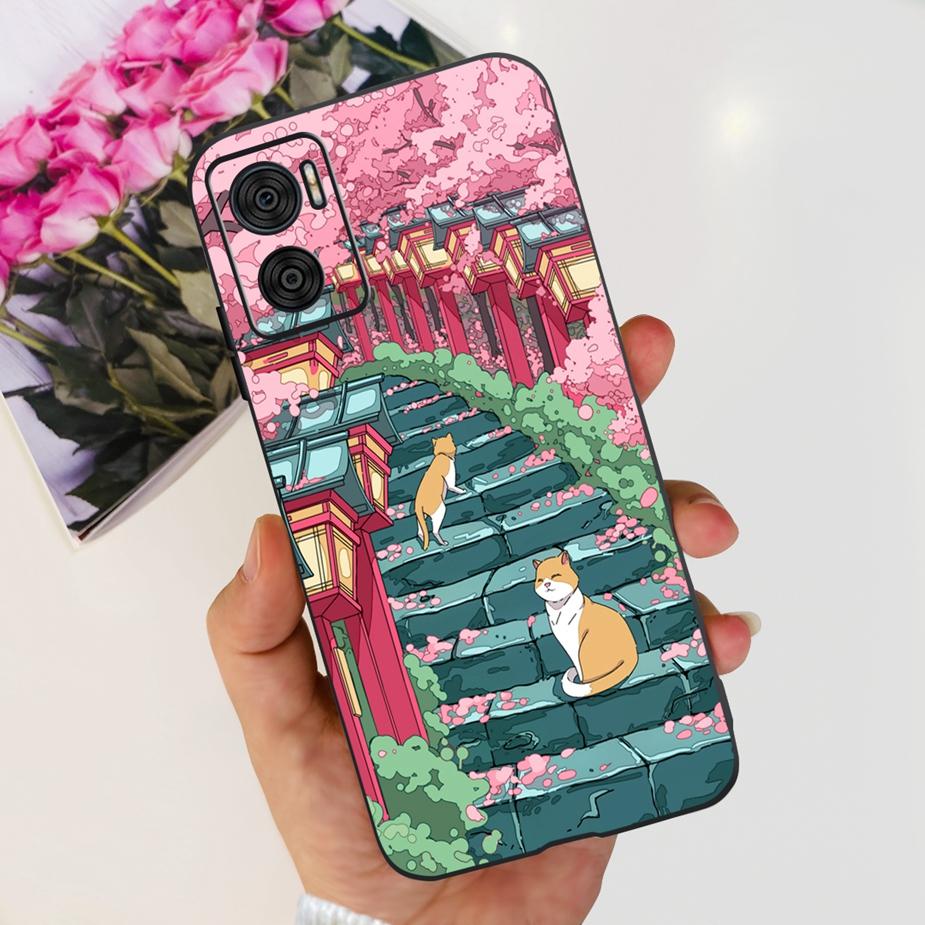 For Motorola Moto E22 Case Moto E22i New Fashion Painted Back Cover Soft Silicone Phone Case For Moto E22s E22i MotoE22 I Fundas
