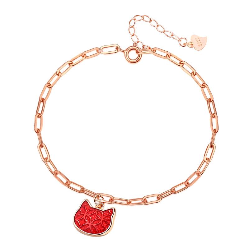 Tancise 925 Sterling Silber Armband Schmuck Geometrische Perlenkette Gliederarmbänder Mode Feines Hochzeitsgeschenk für Freundin Frauen