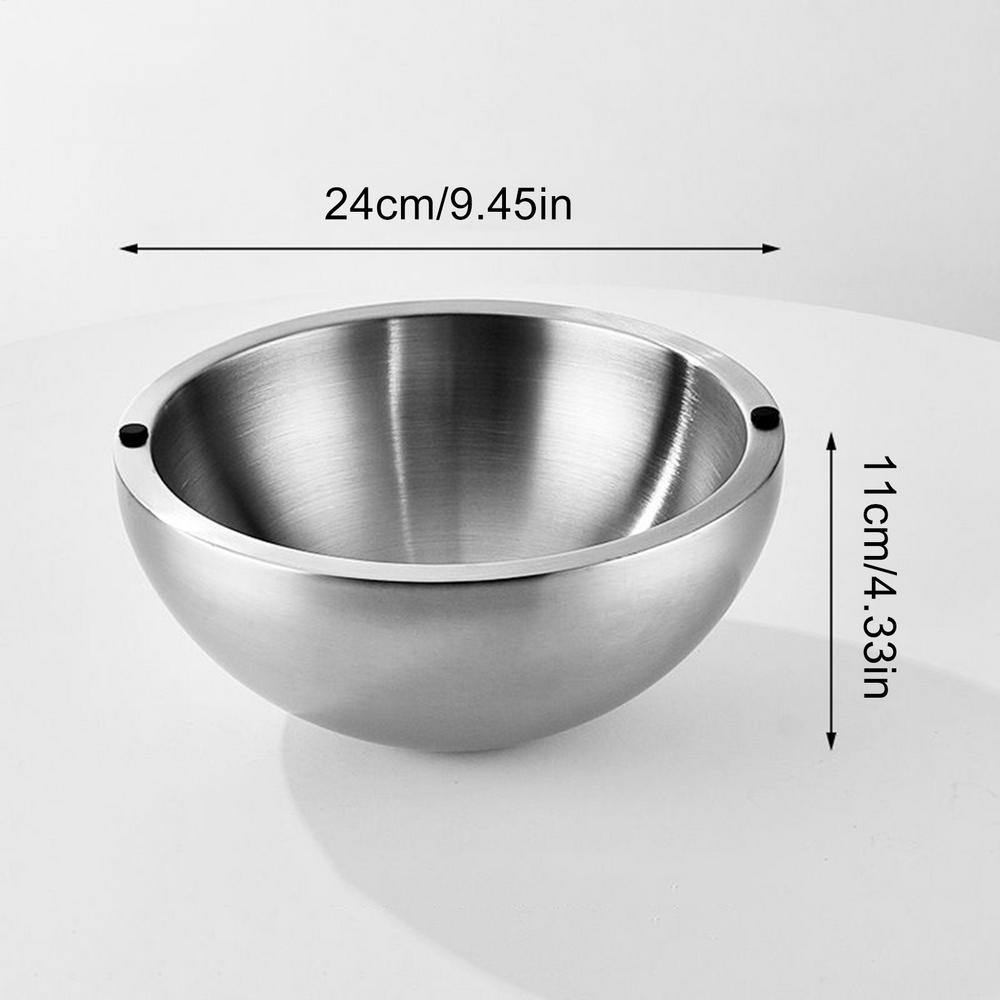 

Chilled Serving Bowl Double walled stainless steel thick insulated bowl Insulated Dip Chiller Bowl for Sauces Guacamole Salad