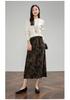 Amber Flowing Light Dress Casual Retro Printed Velvet Half Skirt Women's Skirt Straight Tube Skirt