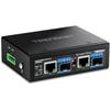 Industrial Media Converter - TRENDnet - TI-BF22SFP - SFP To PoE++ - 2 Gigabit Ports - Black