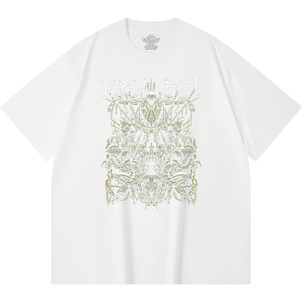 230 g/m² 100% Bavlna T-shirt Heavy Metal Rocková Kapela Tisk Populární Hudby Unisex Těžký Bavlněný T-shirt