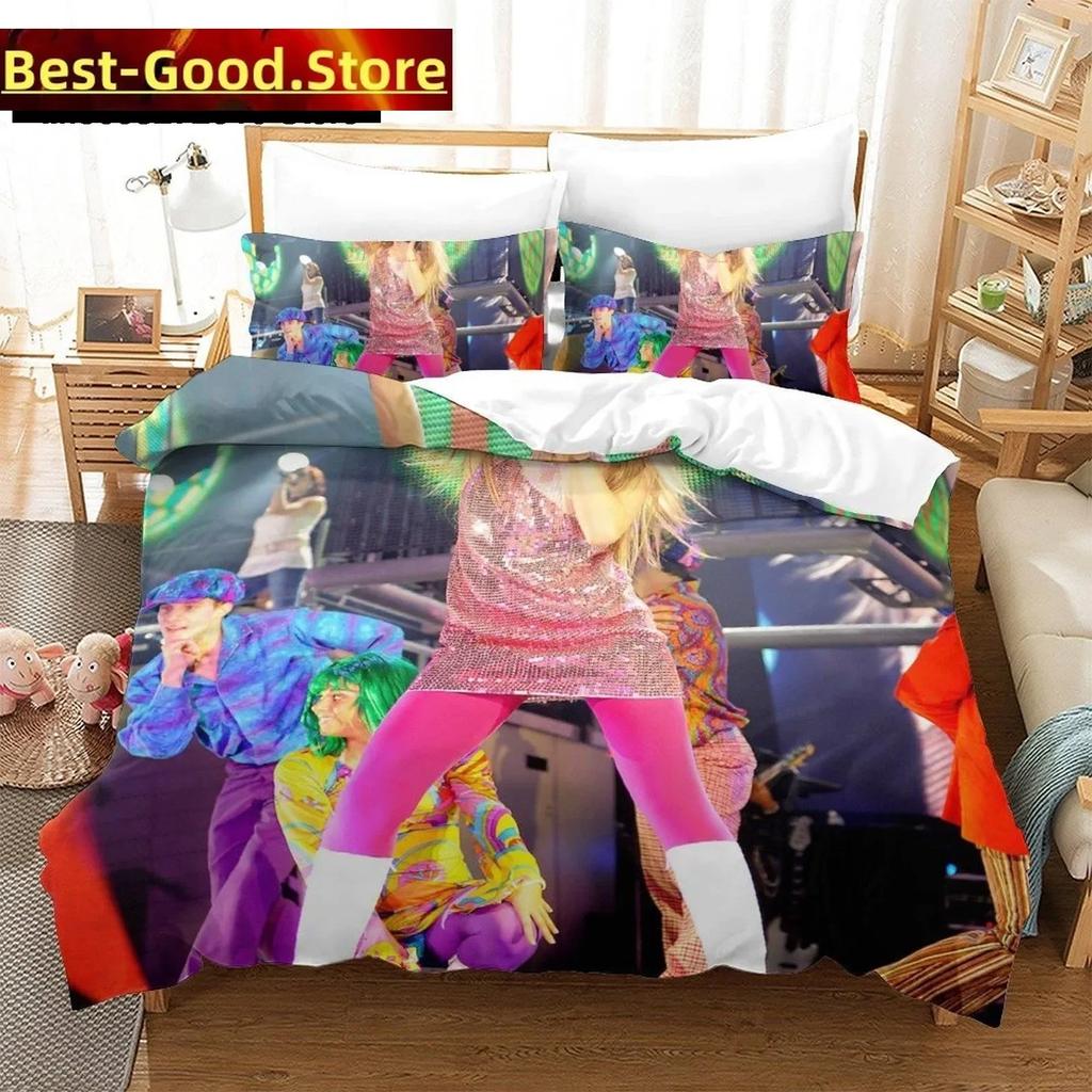 Fashion Hannah Montana Bedding Set Printed Bed Set With Pillowcase Bed Duvet Cover Soft Single Double Queen Super King Size