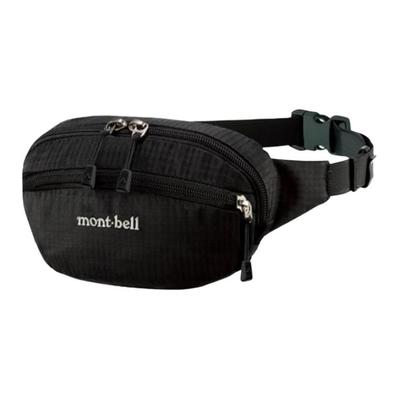 MONTBELL Delta Gusset 0.8L Stylish Portable Zip Closure Nylon Fanny Bag Small Unisex Couple Black