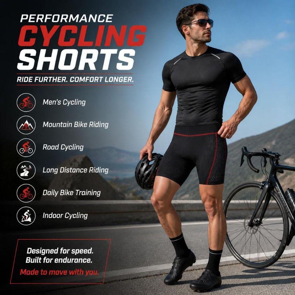 Breathable Riding Underpants 3D Padded Bike Shorts Mens Cycling Underwear  Mountain Bike Riding
