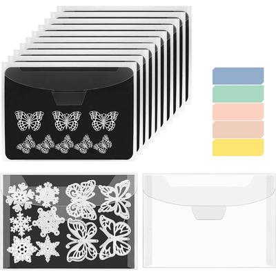 M-Modern-24 Pcs Magnetic Sheets For Dies Storage Stamp Die Storage Pockets For Card Making - Sheets+ Bags A
