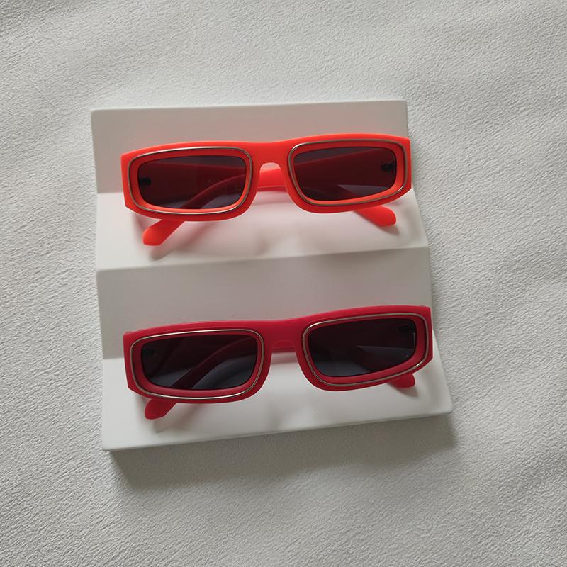 2 Pairs Per Set Small Frame Rectangle Sunglasses For Men Women Fashion Square Outdoor Eyewear Trendy Party Sun Glasses UV400