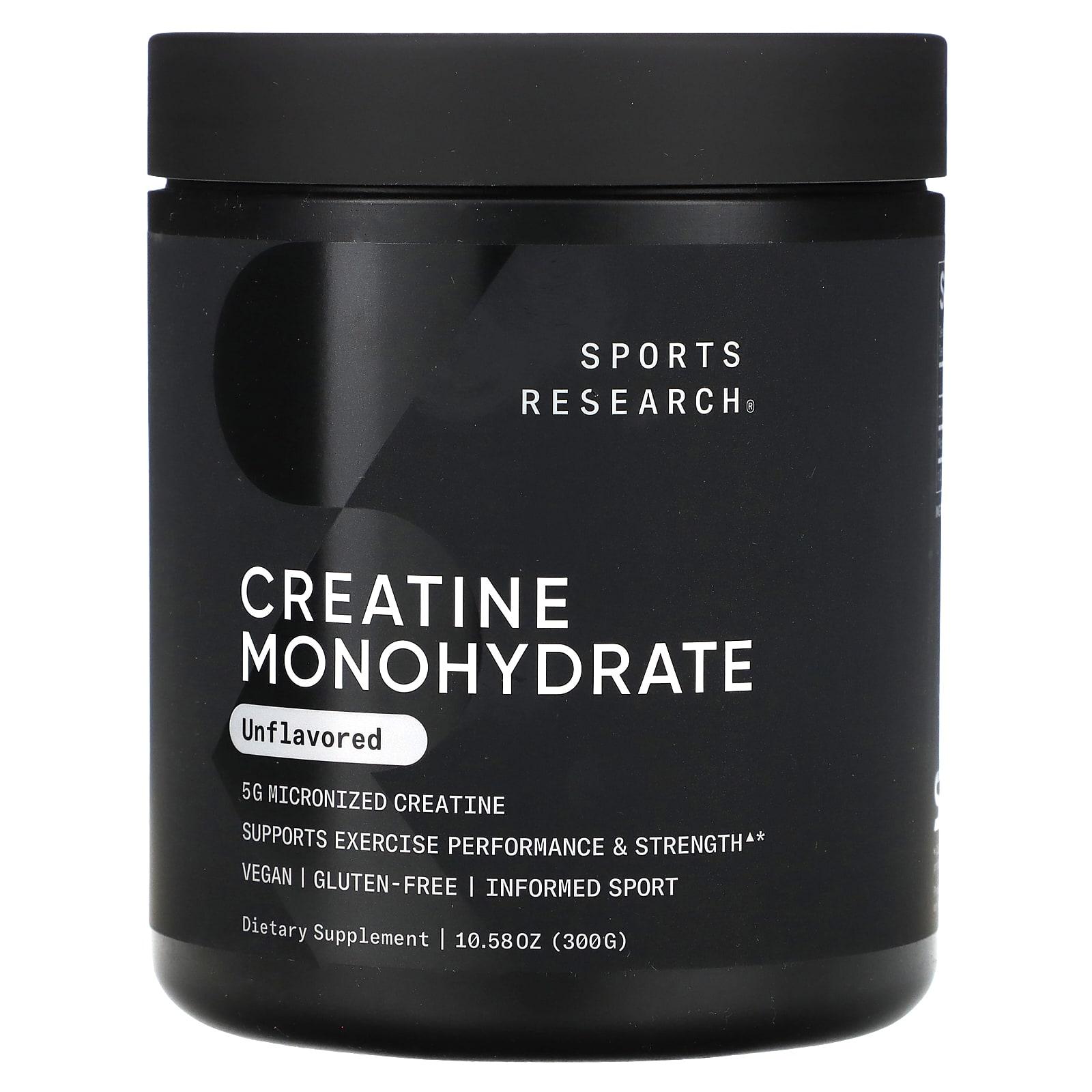

Sports Research, Creatine Monohydrate, Unflavored, 10.58 oz (300 g)