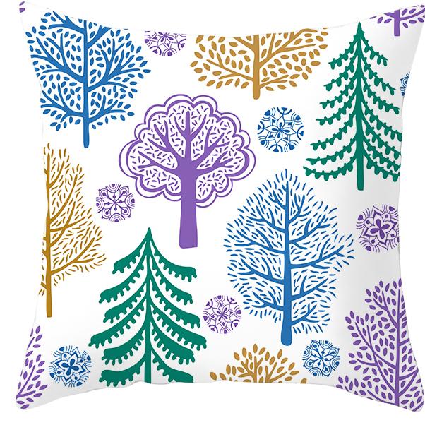 

Рождественская елка, кольцо с цветком, лося, рождественская декоративная подушка с рукавами для комнаты, автомобиля, учебы, офиса, офиса, подушка с рукавами для дома 40x40cm