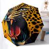 1pc Leopard Print Automatic Open/Close Umbrella Compact Folding Umbrella, All-Season Portable Umbrella for Women/Men F1124020