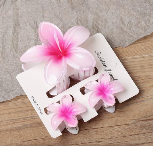 

Popular frangipani hair accessory and clip set, and , YF002 (with card). One Size