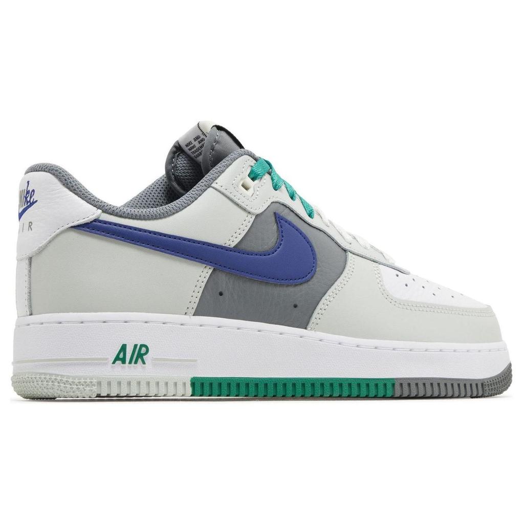 Nike Air Force 1 07 LV8 Split - Light Silver Deep Royal Homme Baskets Gris Blanc Fumée-Gris FD2592-001