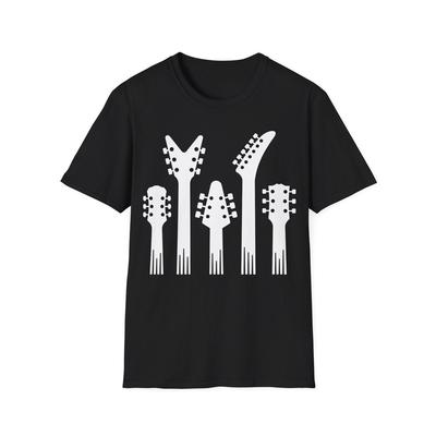 Gitarren-T-Shirt, E-Gitarren, Rock-Metal-Musik-Shirt, Gitarristen-Tee