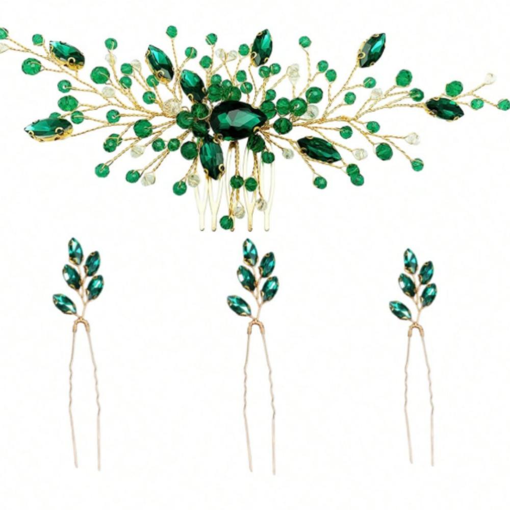 1pc Bridal Hair Comb Golden Branch Forest Style Hair Comb, Gold Wedding Hair Accessories, Ideal Choice for Bride and Bridesmaids