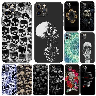 Pouzdro na telefon lebky pro iPhone Samsung Galaxy Redmi Xiaomi Oppo OnePlus Note SA 7 8 9 10 11 12 13 14 20 21 22 23 53 54 Pro Max Plus Ultra TPU Soft