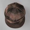 Autumn and winter mother elegant temperament woolen ear cap women retro painter hat plaid cap showing small face