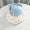 1117 children's sunscreen hat summer boy outdoor empty top sun hat girl sweet cute big eaves bucket hat