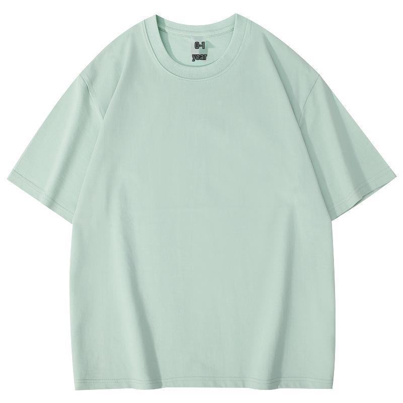 260g High-Quality Double Yarn Ice Cool Heavyweight Loose Drop Shoulder Short Sleeve T-shirt with Custom Logo for Class or Group Uniforms