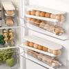 Transparent Egg Holder Rack Ladder Style Egg Organizer Holder  for Refrigerator Side Door