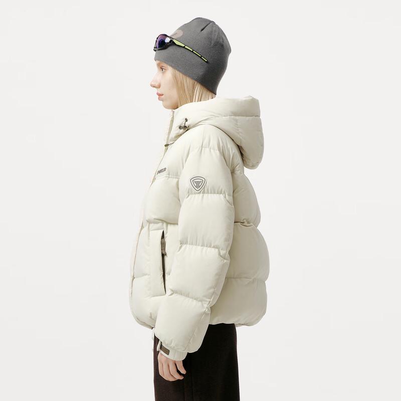 Tanboer Damen Kurze Daunenjacke mit Kapuze