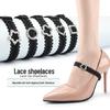 Adjustable Elastic Shoelace High Heels with Anti-Slip Diamond Buckle