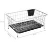 Stainless Steel Dish Drainer with Drain Tray + Cutlery Stand | for Kitchen Utensils | Drying Rack Stand |