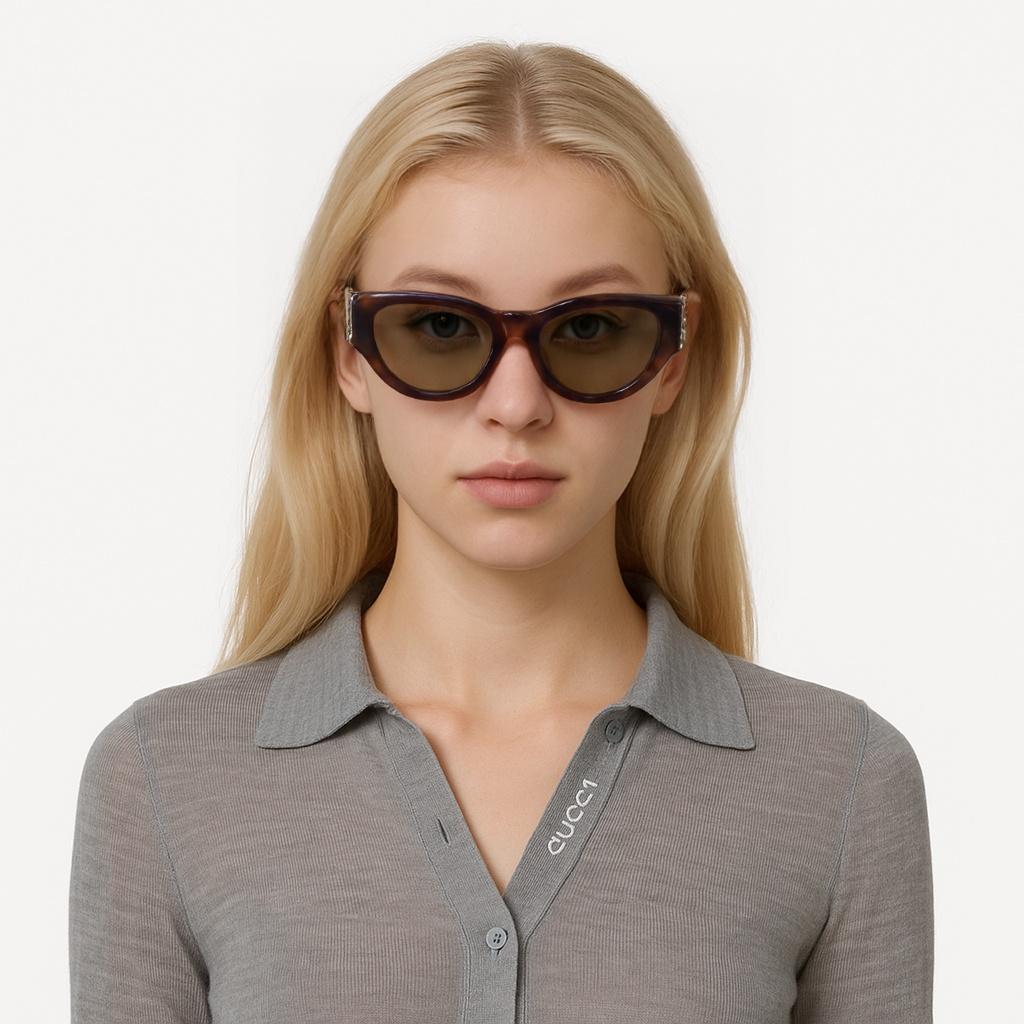 Saint Laurent Classic Style Letter Interwoven Series Fashion Cat Eye Sunglasses Women sunglasses SLM94F-002