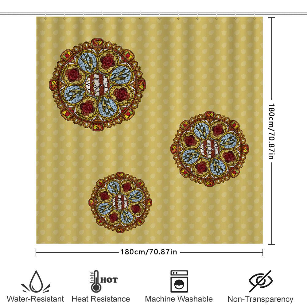 Elegant Green Floral Shower Curtain Bathroom Decoration for Home Decorate 3D Print Waterproof Fabric Shower Curtain Modern Bathr