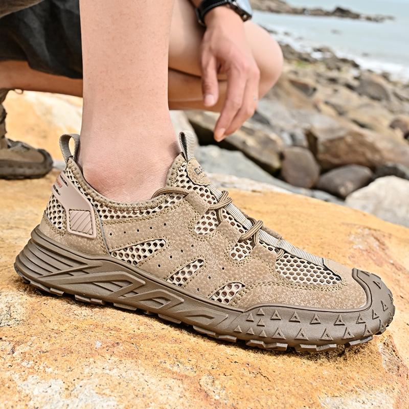 Fashion Summer Men Sneakers Breathable Leather Casual Shoes Men Comfortable Mesh Men Loafers Mesh Men Shoes Outdoor Walking Zapatos