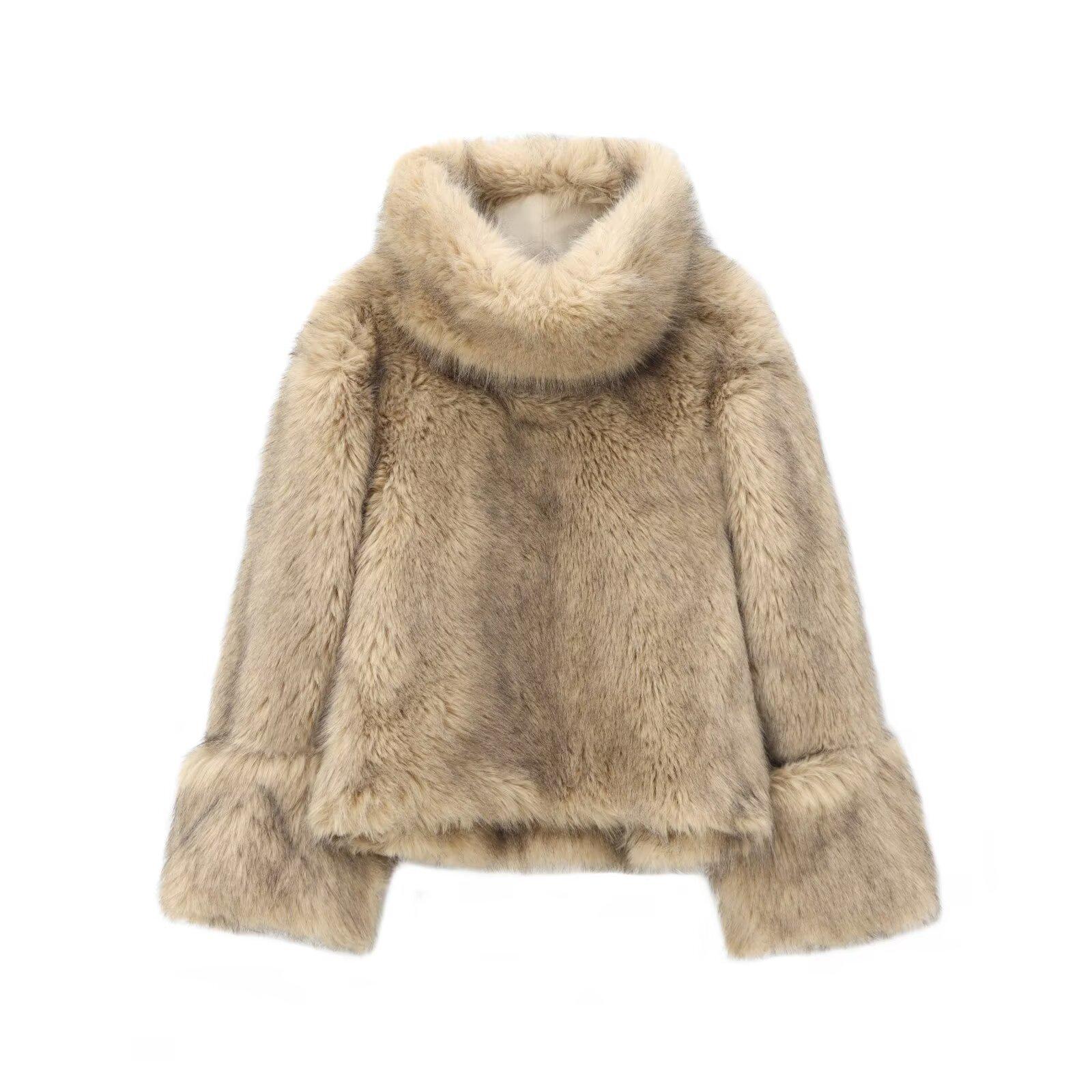 

2024 Autumn Women s Faux Fur Sweatshirt Jacket – Euro-American Style Extra Small
