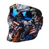 Visiera Facciale Moto Biker Maschera Teschio Plastica Integrale con Occhiali Motocross Casco Moto Casco Moto Casco Fantasma