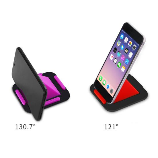Phone Holder Pyramid Silicone Adjustable Viewing Shape Non-Slip Angles Smartphone Desk Stand